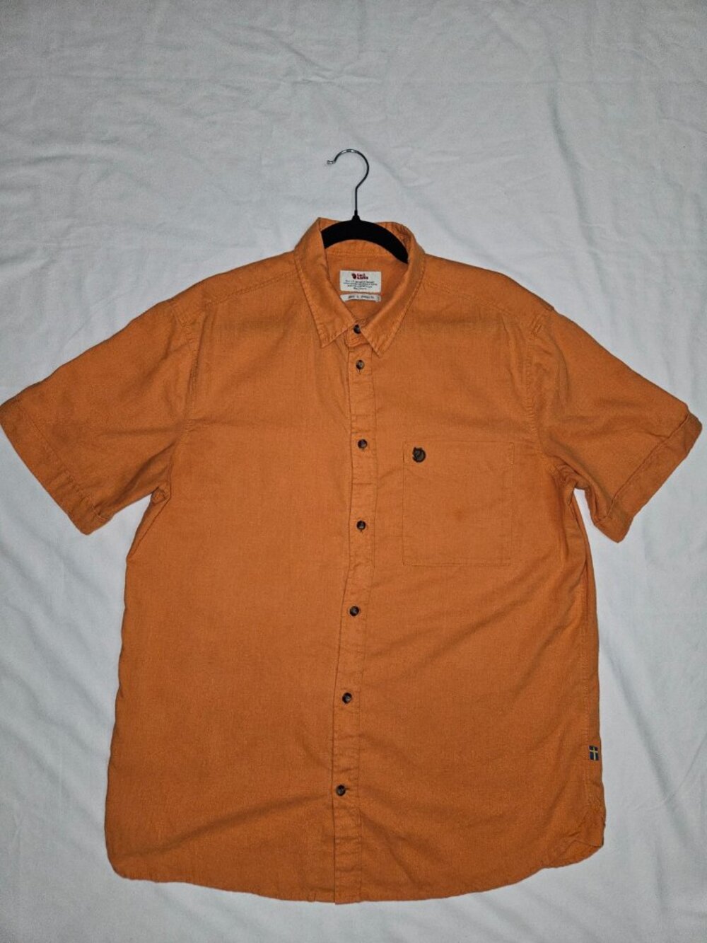 🦊FJÄLLRÄVEN Burnt Orange Long-Sleeve Gorpcore Shirt